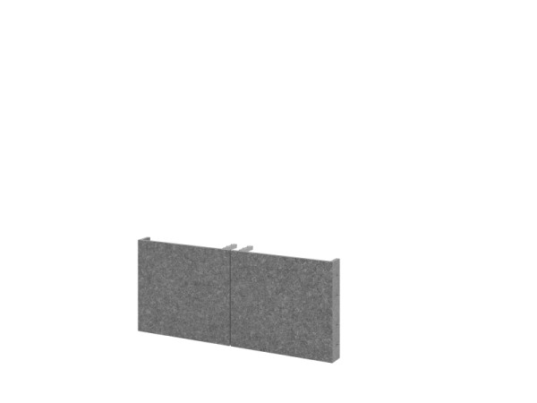 Portes en feutre Hammerbacher FlexWall 80 cm, 1 OH, TO, gris, VFWA18/5/TO
