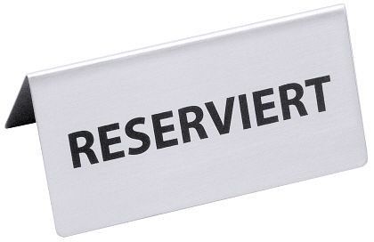 Enseigne de table Contacto RÉSERVÉ étiquetée des deux côtés, 1056/120