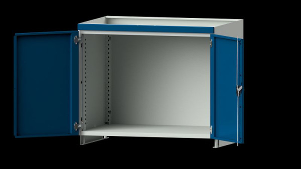 Système d'armoires modulaires pour armoires supérieures ANKE, modèle 300, 1015 x 720 x 800 mm, RAL 7035/5010, avec portes, 631.291