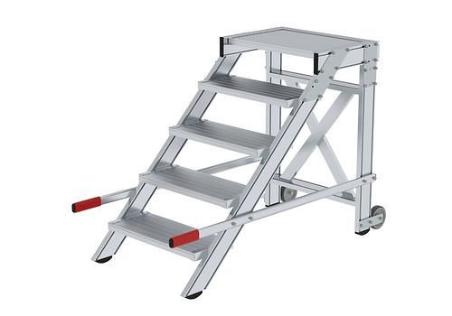 Plate-forme de travail mobile Krause, en aluminium, 5 marches, largeur de marche 600 mm, 274509
