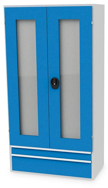 Bedrunka+Hirth Armoire à portes battantes CNC avec portes visibles R 36-16, boîtier vide avec portes visibles (plexiglas), dimensions en mm (LxPxH) : 980 x 500 x 1838, 04.119