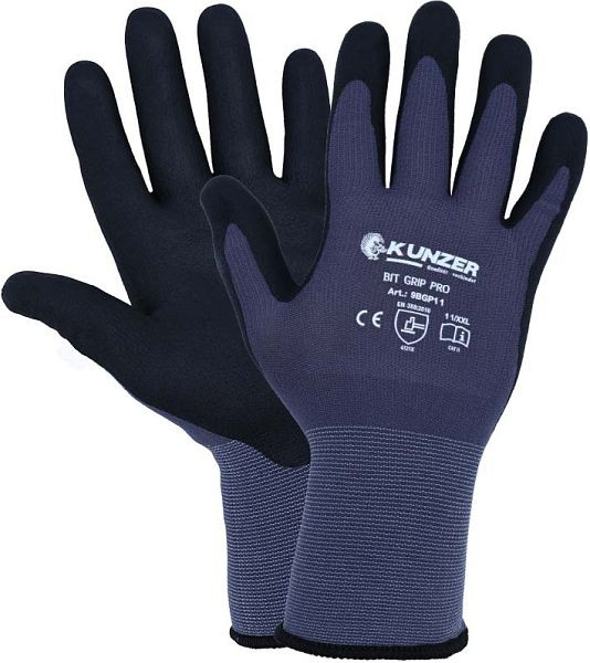 Kunzer BIT GRIP PRO - taille : 9/L, gants de travail, pack de 12 paires, 9BGP09