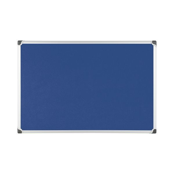 Tableau en feutre Bi-Office Maya W-Series bleu avec cadre en aluminium 120x90cm, FA0543178