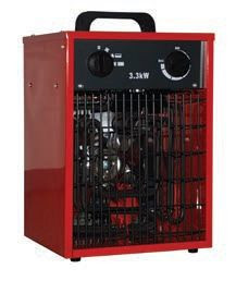 Chauffage industriel / radiateur soufflant DeKon, rouge, débit d'air : 400 m³/h, IFH01-33H