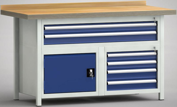 Etabli standard KLW - 1500 x 700 x 900 mm L x P x H (version ERGO), WSK55E-1500M40-E7023