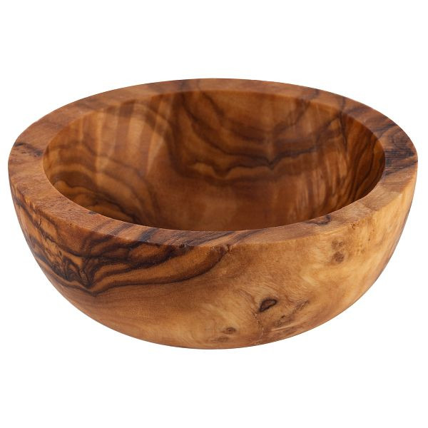 Bol APS, lot de 4 -OLIVE-, Ø 6 x 2 cm, bois d'olivier, huilé, 0,03 litre (unique en couleur et en grain), 01024