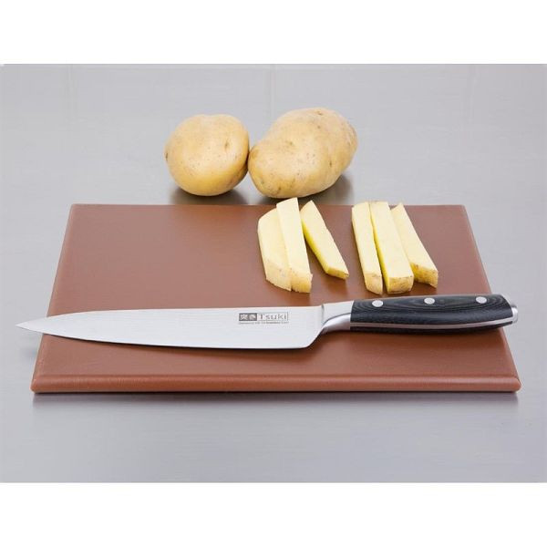 Petite planche à découper Hygiplas HDPE marron 300x 225x12mm, HC864
