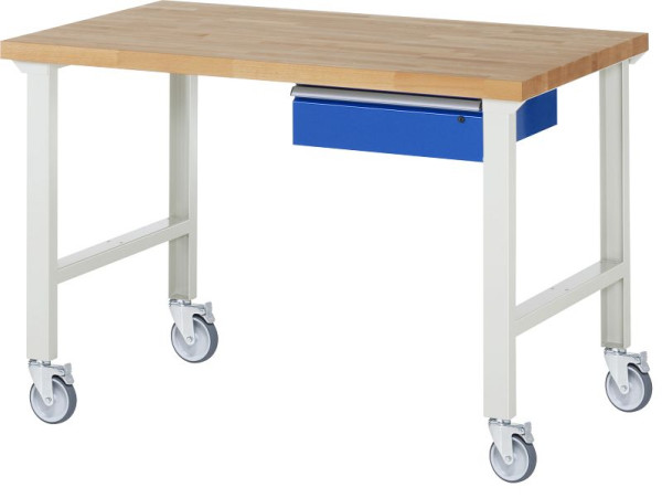 Etabli mobile RAU 7001A1, 1500x900x1000mm, 4 roulettes pivotantes, 05-7001A1-159B4S4.11