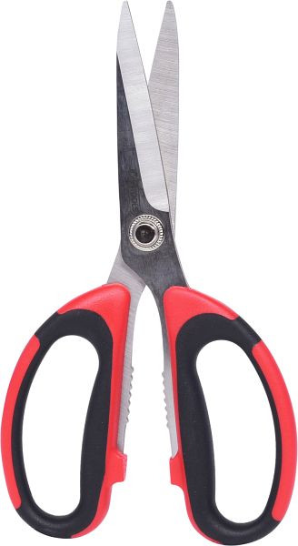 Ciseaux d'atelier universels KS Tools, 190 mm, noir-rouge, 118.0066