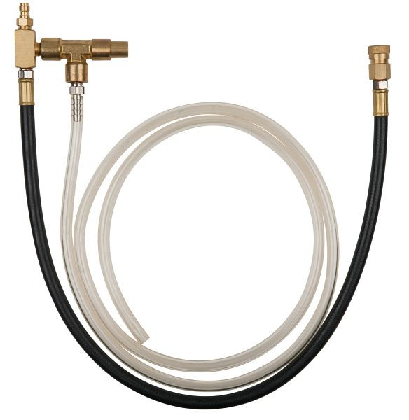 Tuyau de raccordement pour manomètre KS Tools avec raccord de tuyau 1/4" avec valve pour systèmes Bosch CSI et GM TBI, 150.2362