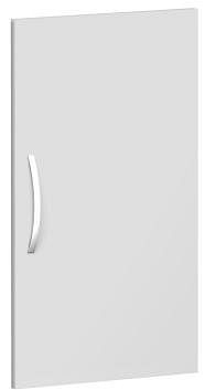 porte battante geramöbel pour largeur d'armoire 400 mm, utilisable à gauche ou à droite, avec amortisseur de porte, non verrouillable, 2 hauteurs de classeurs, gris clair, S-342700-L