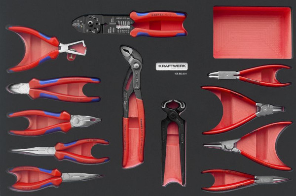 Kraftwerk PRO LINE KNIPEX EVA3 jeu de pinces 12 pièces 60x40 cm, 105.502.031