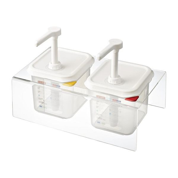 Araven 2 distributeurs de sauce GN 1/6 transparent 2.6L, UE: 2 pièces, CR822