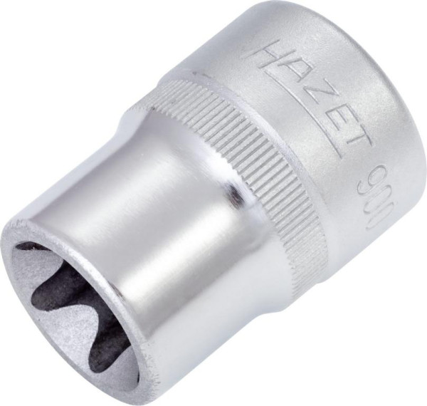 Insert pour clé à douille Hazet TORX®, carré creux 12,5 mm (1/2 pouce), profil extérieur TORX®, E20, 900-E20