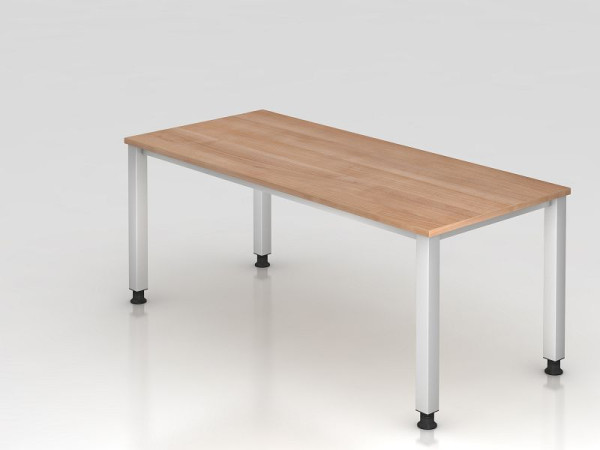 Bureau Hammerbacher 4 pieds carré 180x80cm noyer, forme rectangulaire, VQS19/N/S