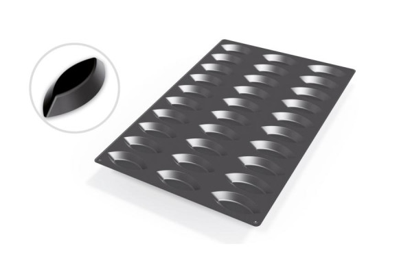 Moule à pâtisserie en silicone Schneider, bateau, 400 x 600 mm, 105 x 45 x h15 mm, 115334