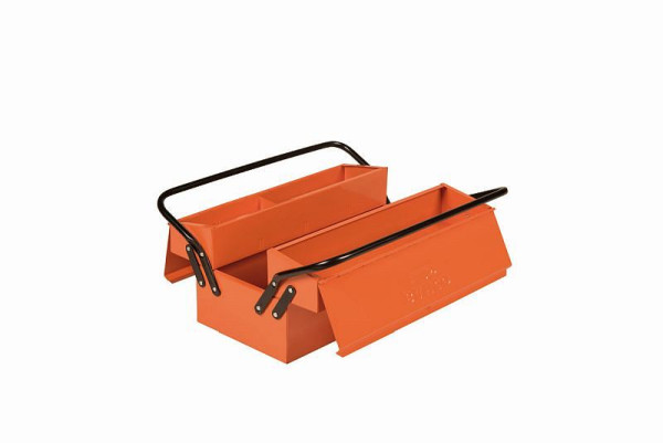 Boîte à outils en métal Bahco, orange, 500x210x250 mm, 5 compartiments, 960100060