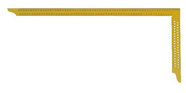 angle de menuisier hedue ZY avec graduation en mm type A et trous de marquage, longueur: 600 mm, Y062