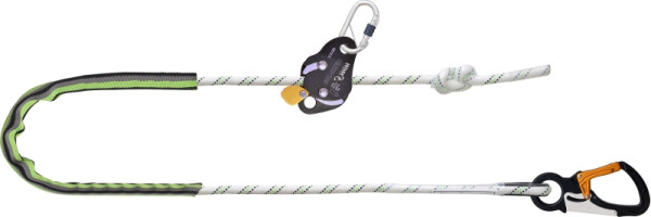 Longe Kratos en corde kernmantel pour le positionnement sur le lieu de travail avec raccourcisseur de corde 5 m, FA4090650