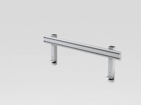 Barre d'organisation Hammerbacher 120 cm, avec support, argent, 102x2,5/5x36,5 cm (LxPxH), VORG12/S