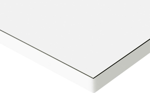 Plan de travail RAU EGB avec revêtement en stratifié dur (conducteur de volume), L700 x P500 x S30 mm, HEGB-070-050-30