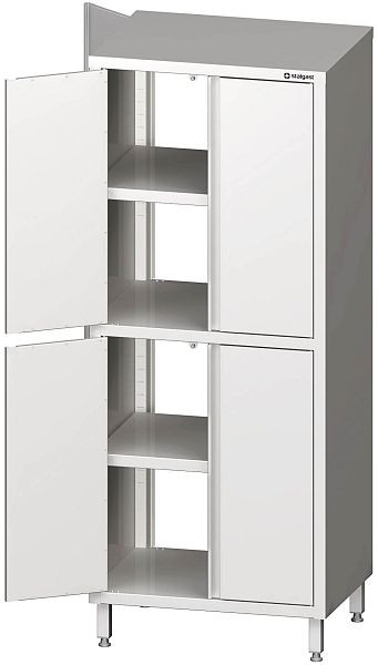 Armoire haute traversante Stalgast avec portes battantes, 700x600x2000 mm, avec deux espaces d'armoire, soudée, VHK07608