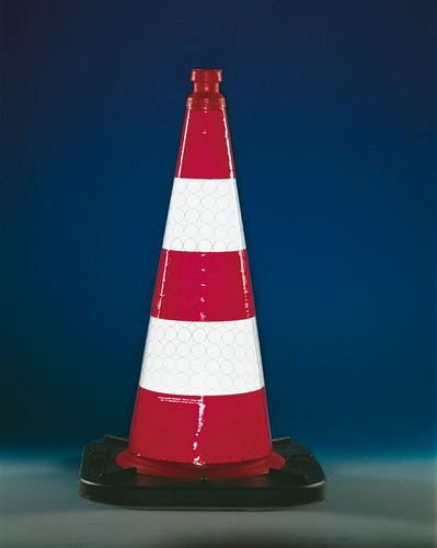 Moravia ReflexCone, H 500 mm, entièrement rétroréfléchissant (rouge-blanc), selon les cônes de signalisation TL, BASt 94.3 pour 001, 311266