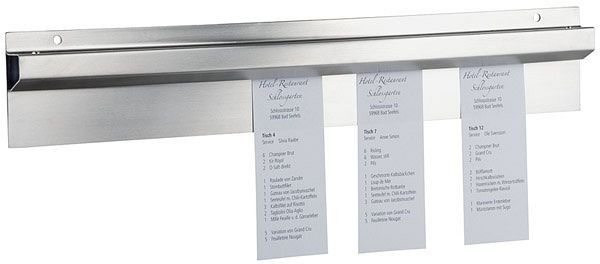 Barre de réception APS, environ 40 cm (L) x 8 cm (H) x 2 cm, acier inoxydable, mat, avec système de poignée à bille, pour montage mural, 88900