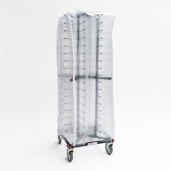 Couvercle en plastique Jackstack pour l'empileur d'assiettes mobile, JS072, JS088 et JS104, avec 4 fermetures à glissière verticales, 309.008