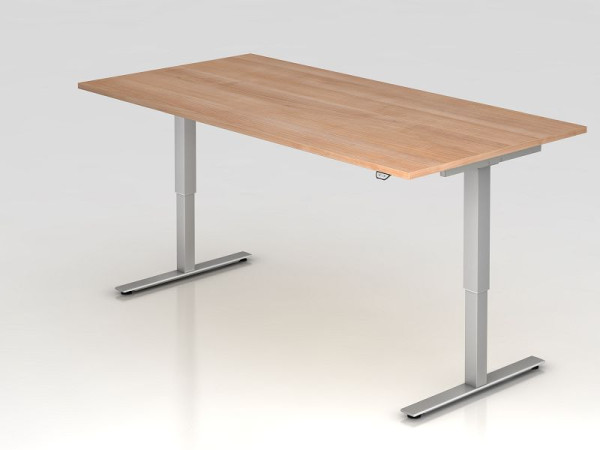 Hammerbacher bureau assis-debout électrique 200x100cm noyer, hauteur de travail 72 - 119 cm, VXMST2E/N/S
