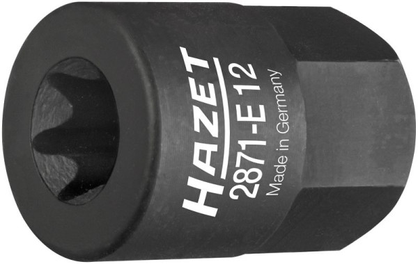 Turbocompresseur Hazet / collecteur insert TORX®, 6 pans extérieur 17 mm, profil TORX® extérieur, E12, 2871-E12