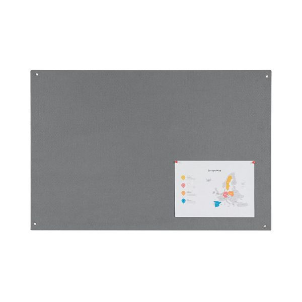 Panneau de feutre ignifuge Bi-Office gris sans cadre 90x60cm, SA0302397