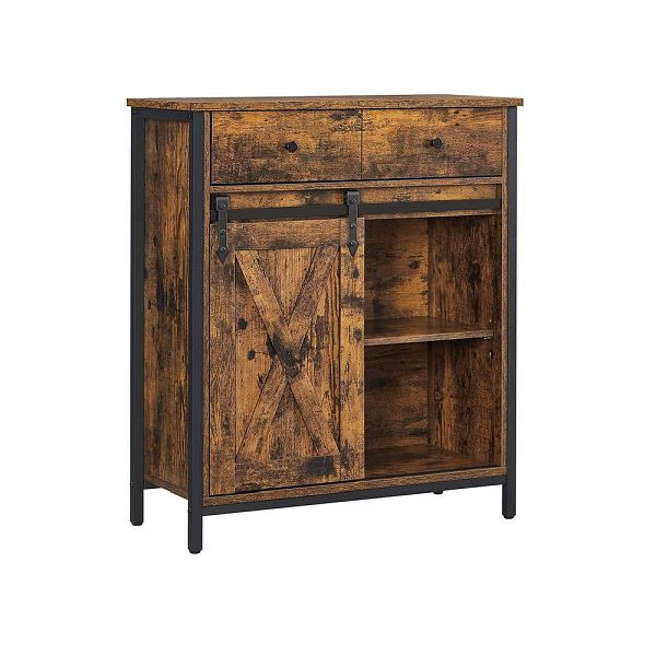 VASAGLE armoire latérale avec tiroir style industriel, LSC100B01