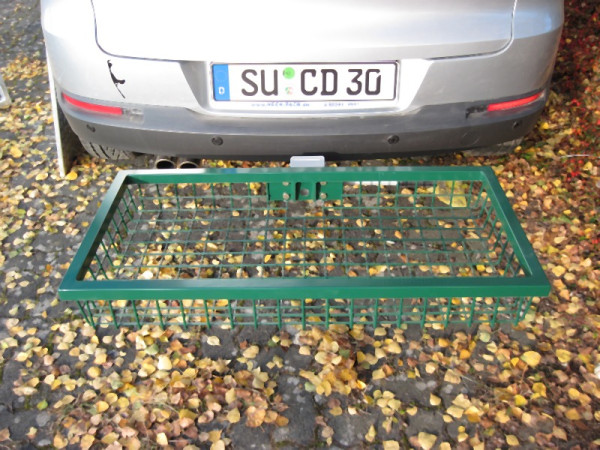 Porte-bagages arrière Optimal, revêtement par poudre vert mat avec fixation rapide, dimensions 1000 x 600 x 175 mm, 900414
