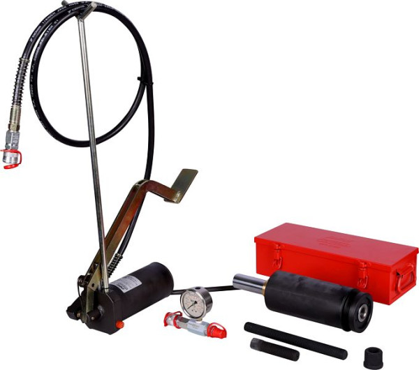 Groupe hydraulique KS Tools 32t avec pompe hydraulique et manomètre, 440.0585