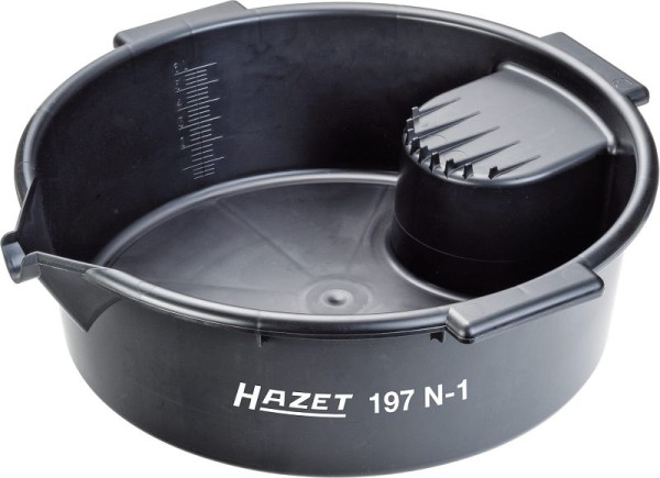 Casserole polyvalente Hazet, pour changer l'huile/le filtre à huile et nettoyer les pièces Échelle interne : litres, US gal / UK gal, 197N-1