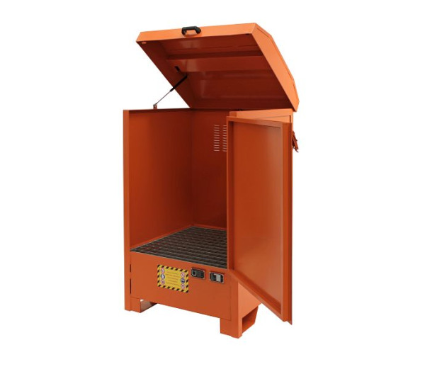 Sall Armoires Environnementales en Acier Peint pour Stockage Extérieur de Tonneaux EDL, 135 x 126 x 165 cm, Finition : Lisse/Lisse, ECO704HA