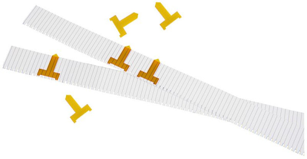 Signaux de planification Eichner pour carte enfichable, large, jaune, UE : 50 pièces, 9085-00073