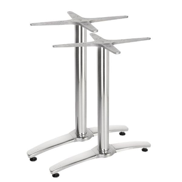 Bolero double pied de table en aluminium 67,3 cm de haut, UE: 2 pièces, GH985