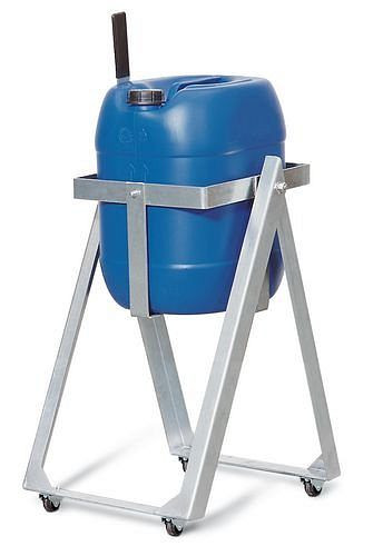 Support de remplissage DENIOS AB 30-V en acier, galvanisé, pour bonbonnes de 20 / 30 litres, 122-918