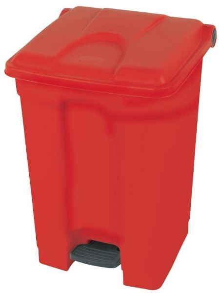Poubelle à pédale Orgavente monochrome de PP, rouge, HxLxP 673x495x412 mm, 70 litres, SO-1270-RED