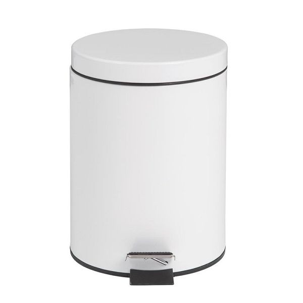 Poubelle à pédale Bolero blanc 5L, DP038