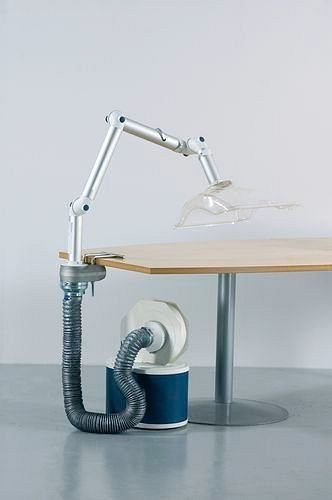 Ventilateur d'extraction DENIOS AV 2000 avec élément filtrant, 1 bras d'extraction, y compris hotte combinée, 173-279