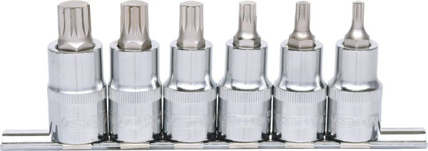 KS Tools Jeu de douilles 1/2" CHROMEplus XZN, 6 pièces M5-M14, 918.1349