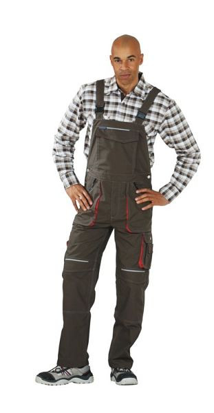 Salopette Planam Basalt, olive/rouge, taille 54, 2833054