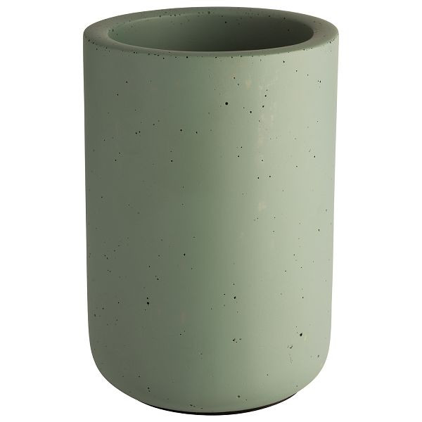 Refroidisseur de bouteilles APS -ELEMENT-, extérieur Ø 12 x 19 cm, béton, vert clair, intérieur Ø 10 cm, avec dessous ménageant les meubles, 36105