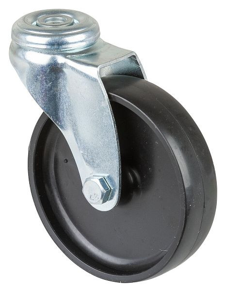 Rouleau d'appareil BS rollers, largeur de roue 23 mm, roue Ø 100 mm, capacité de charge 65 kg, bande de roulement en plastique noir, roulement lisse, lot de 4, A301.A90.100