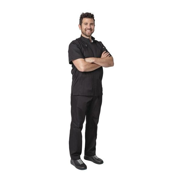 Chef Works Springfield veste de chef pour hommes manches courtes noir S, B472-S