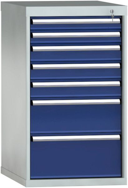 Armoire à tiroirs KLW 1000 x 572 x 750 mm H x L x P, dimensions d'installation : 900 mm, division : 27x36 unités, SEB1000-07NP-001