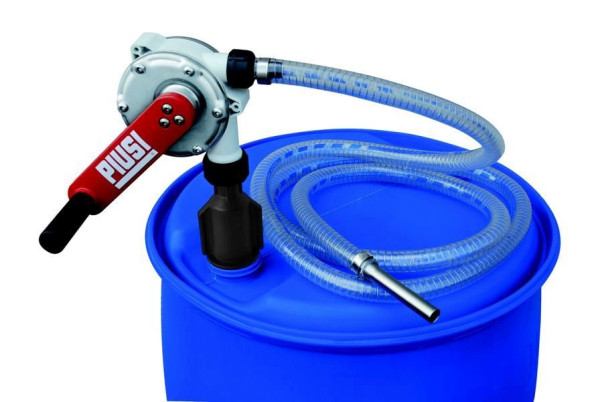 Pompe à manivelle ZUWA pour urée (AUS 32, AdBlue), en acier inoxydable, avec tuyau d'aspiration et tuyau de remplissage de 2,5 m, P332A90